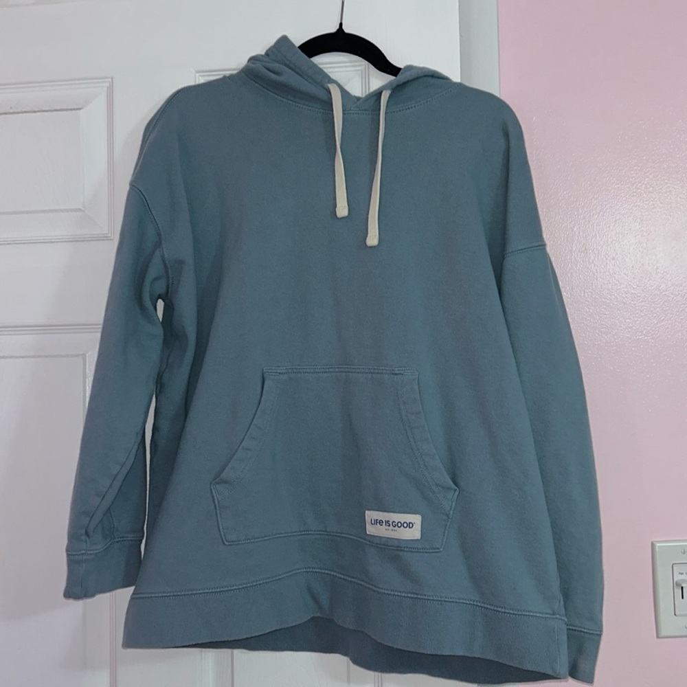 blue life is good hoodie